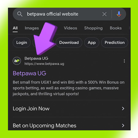 Open the official Betpawa website